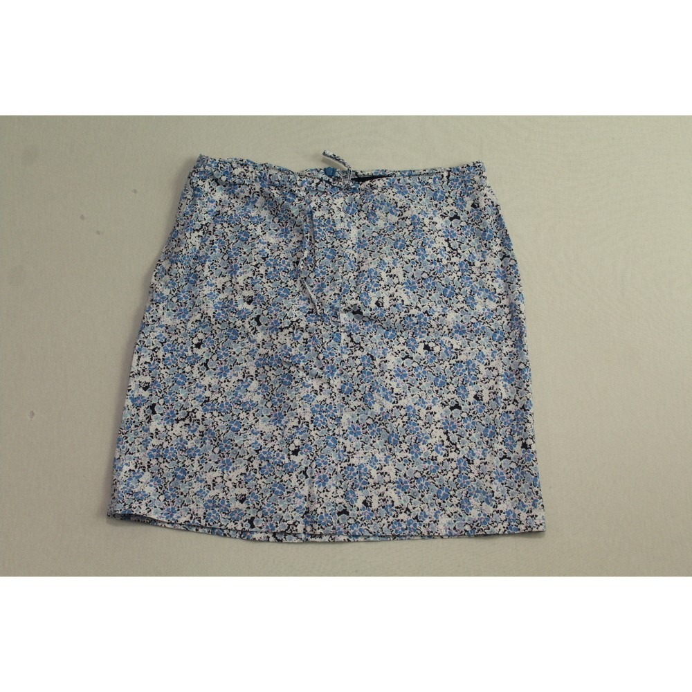 SO Skirt Women Size 11 Blue Excellent Floral Paisley Stretch A-Line Casual